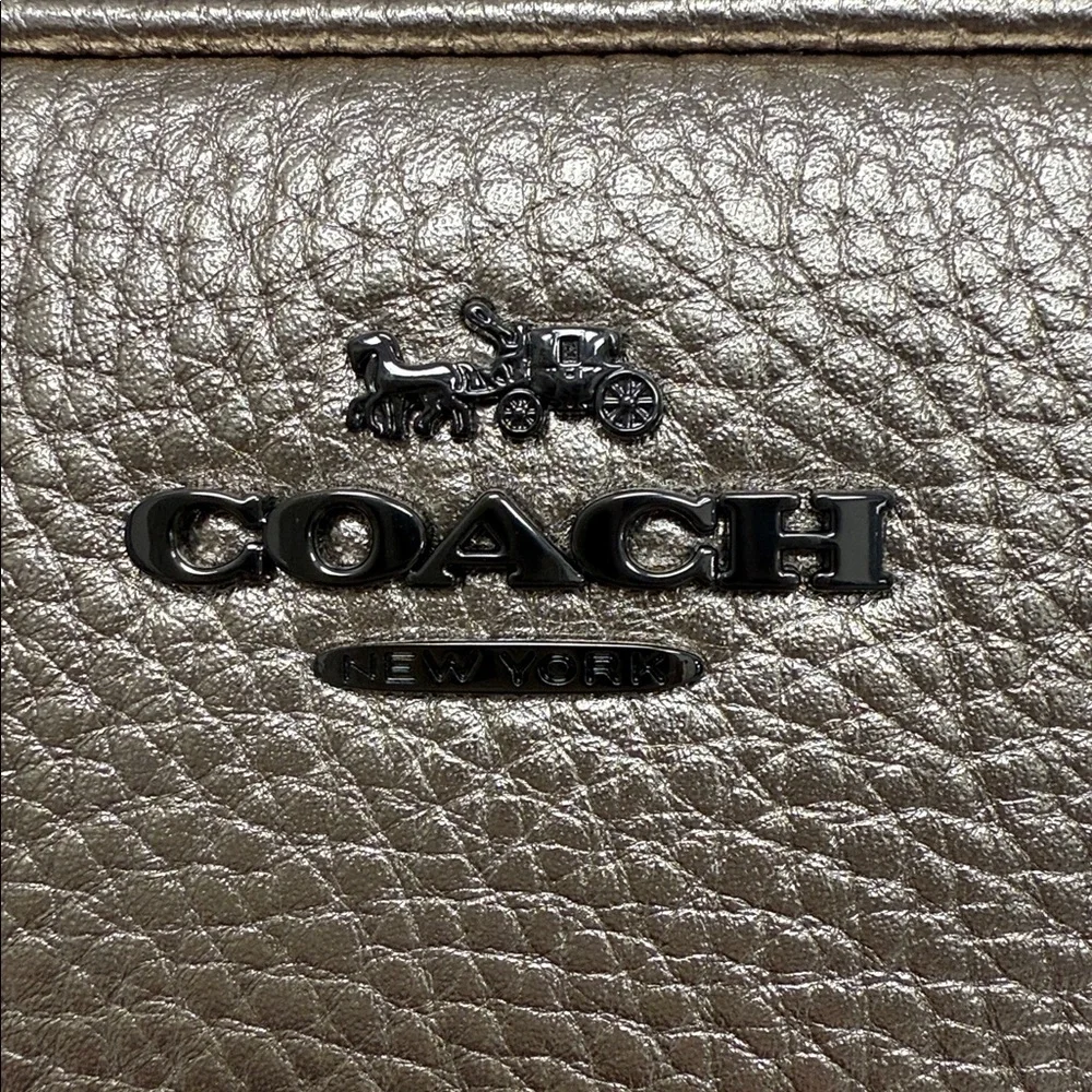 Coach Gold Pebbled Leather Crossbody
